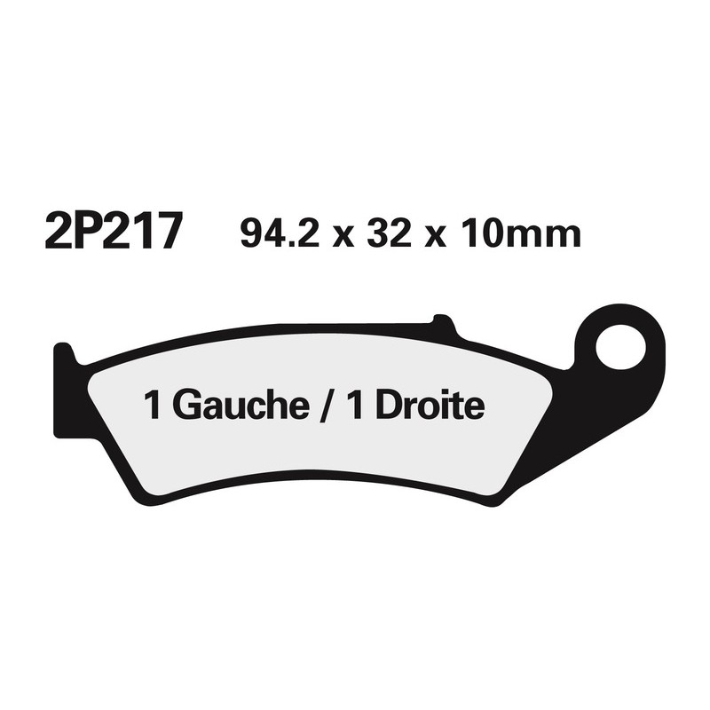 Plaquettes de frein NISSIN route semi-métallique - 2P-217NS