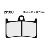 Plaquettes de frein NISSIN route /Off-Road métal fritté - 2P-303ST