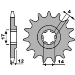 Pignon PBR acier standard...