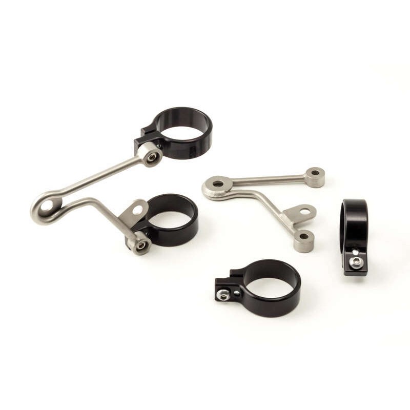 Support de phare LSL Clubman avec support clignotant inox universel Ø35mm
