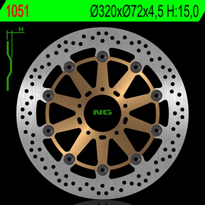 Disque de frein NG BRAKE DISC flottant - 1051