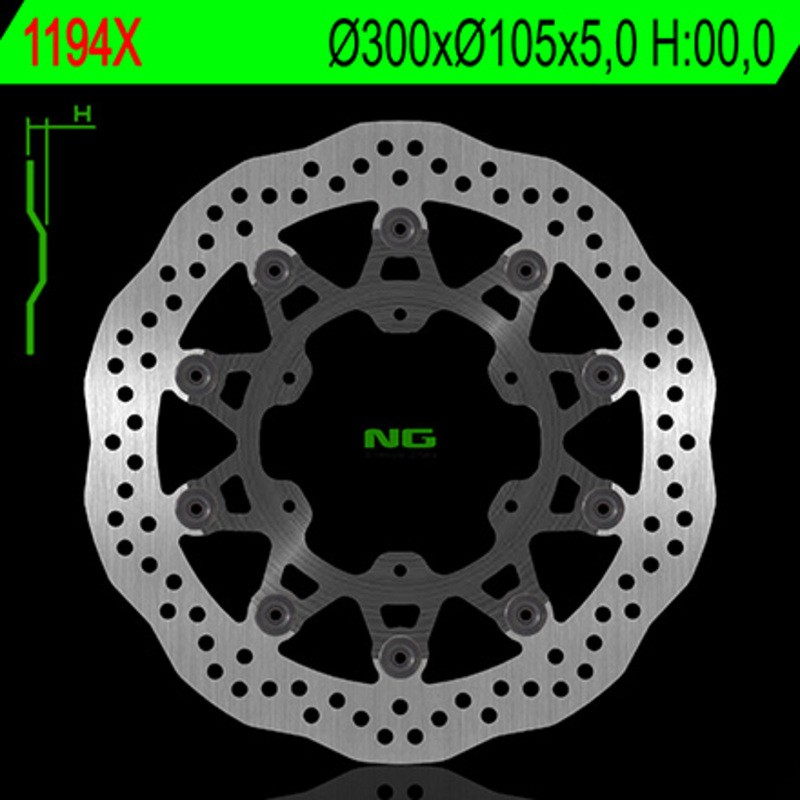 Disque de frein NG BRAKE DISC pétale flottant - 1194X