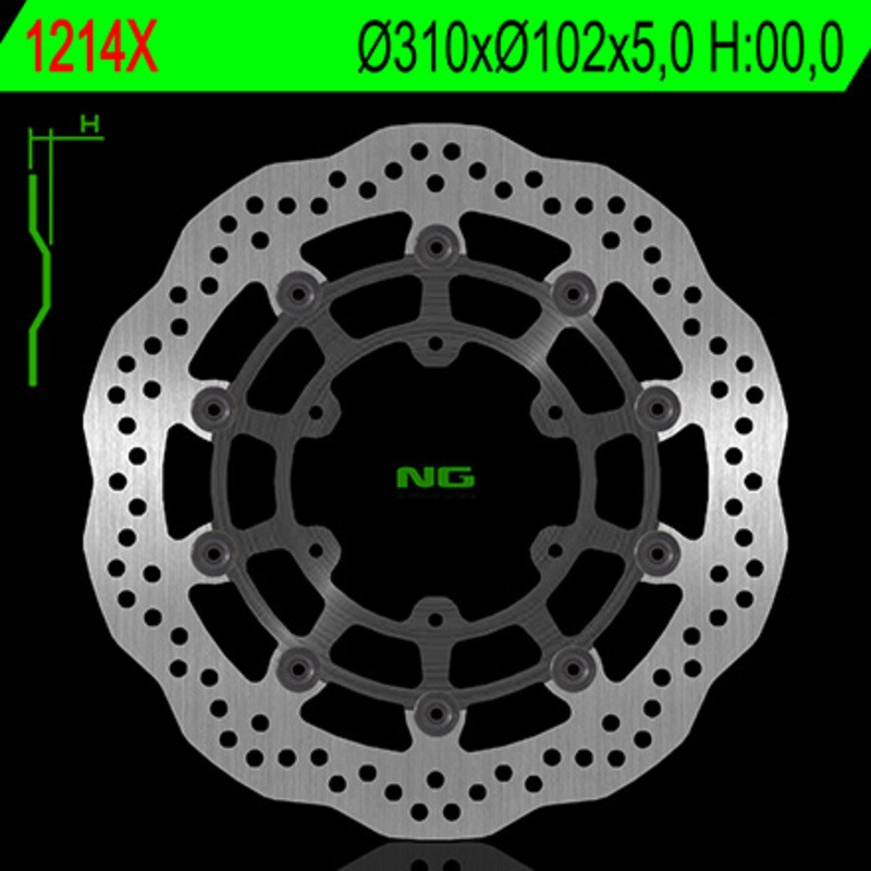 Disque de frein NG BRAKE DISC pétale flottant - 1214X