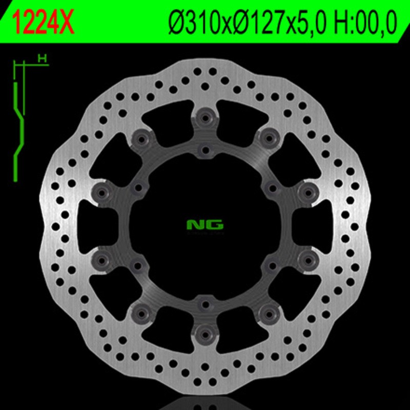 Disque de frein NG BRAKE DISC pétale flottant - 1224X