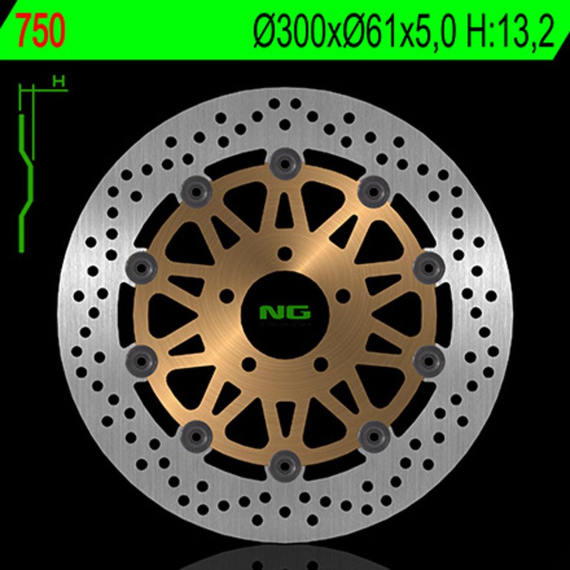 Disque de frein NG BRAKE DISC flottant - 750
