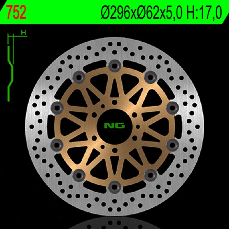 Disque de frein NG BRAKE DISC flottant - 752