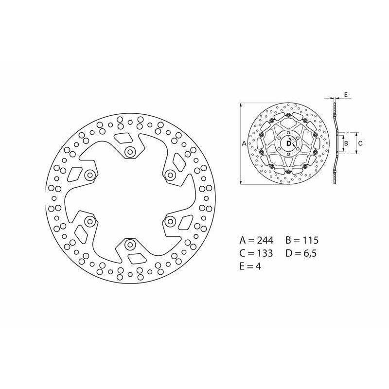Disque de frein BREMBO Oro fixe - 68B40790