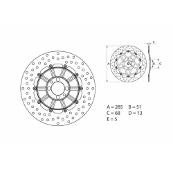 Disque de frein BREMBO Oro...