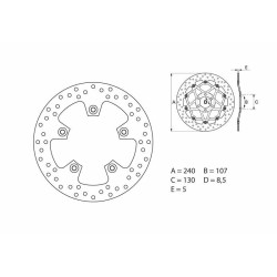 Disque de frein BREMBO Oro...