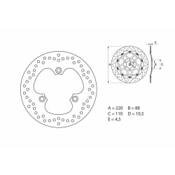 Disque de frein BREMBO Oro...