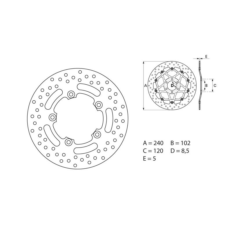 Disque de frein BREMBO Oro fixe - 68B40760