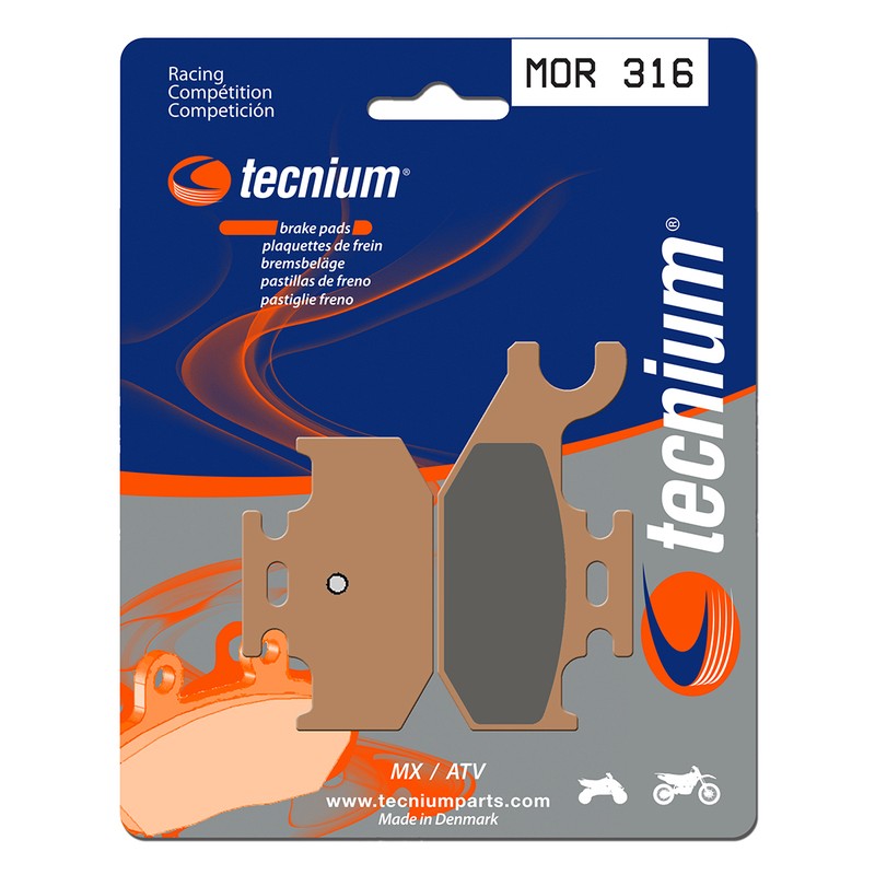 Plaquettes de frein TECNIUM Racing MX/Quad métal fritté - MOR316