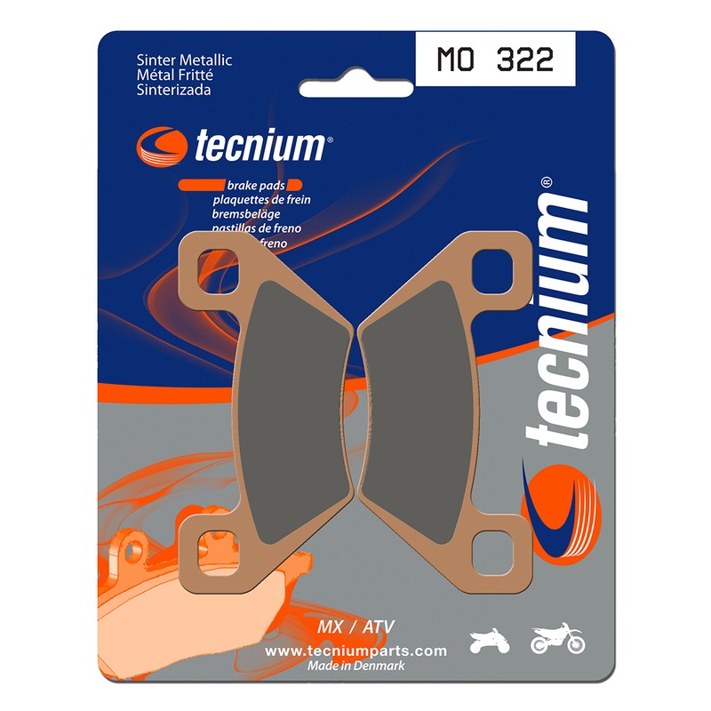 Plaquettes de frein TECNIUM MX/Quad métal fritté - MO322
