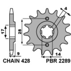 Pignon PBR acier standard...