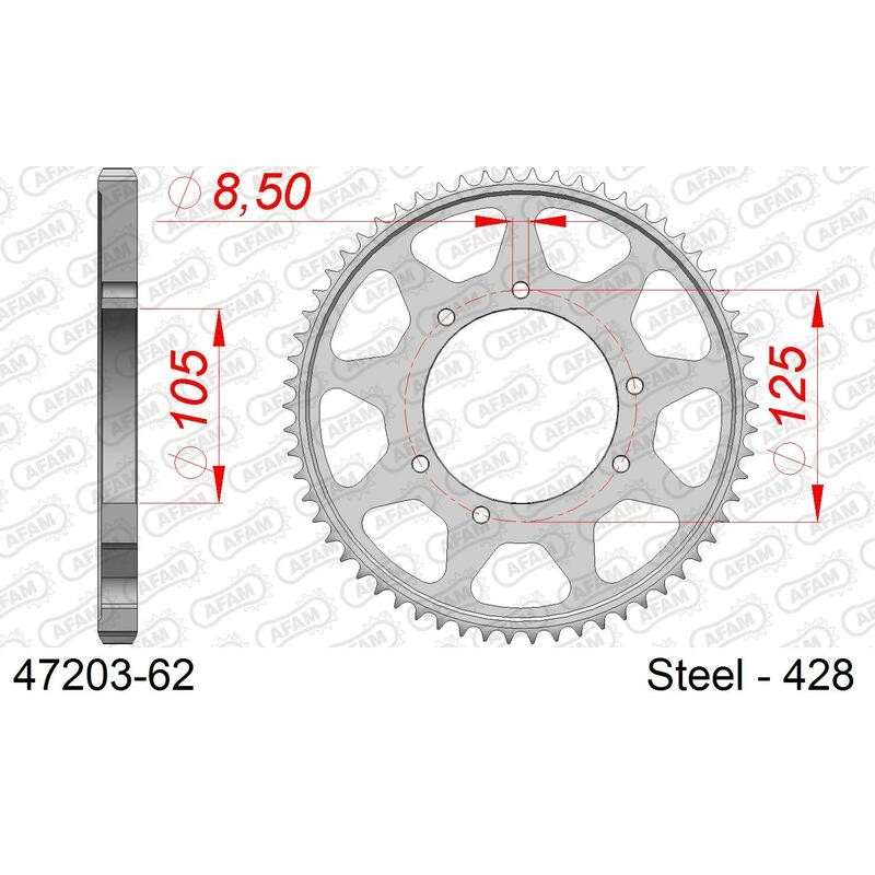 Couronne AFAM acier standard 47203 - 428