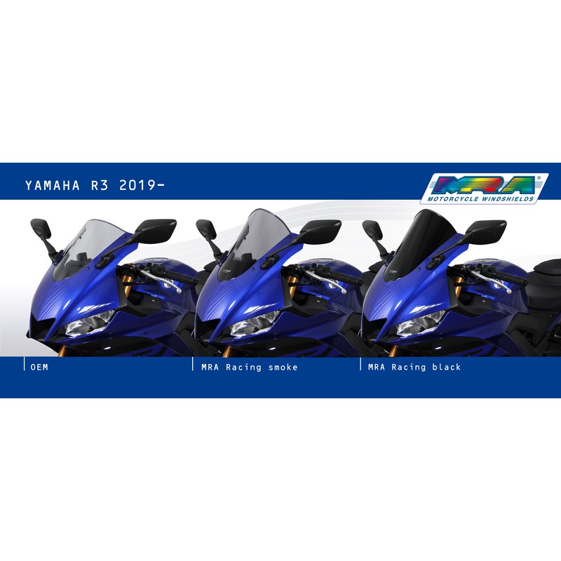 Bulle MRA Racing ''R'' noir Yamaha YZF-R3