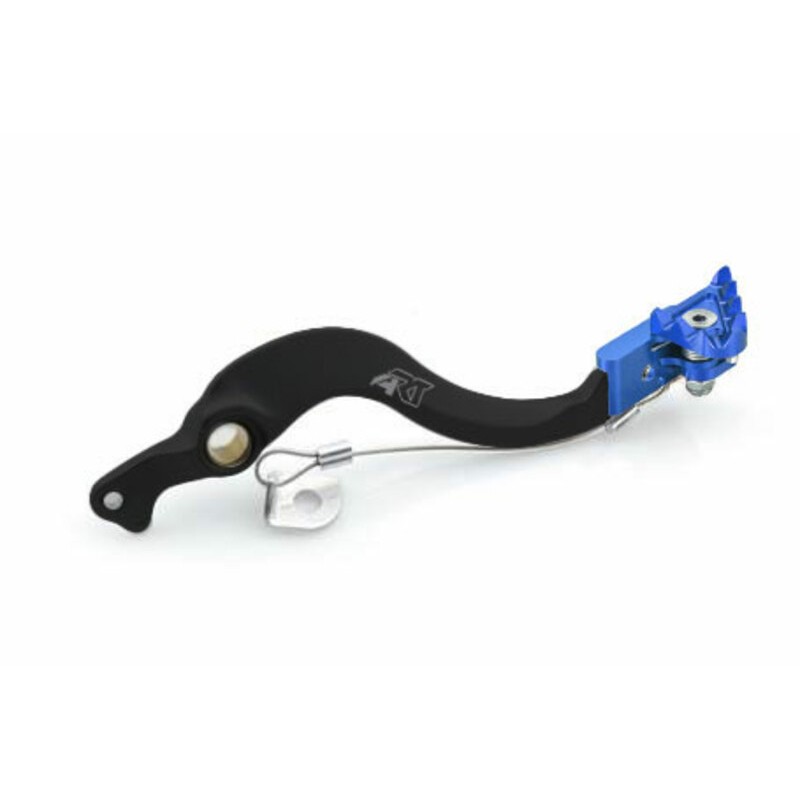 Pédale de frein ART Factory aluminium anodisé noir/embout bleu Yamaha