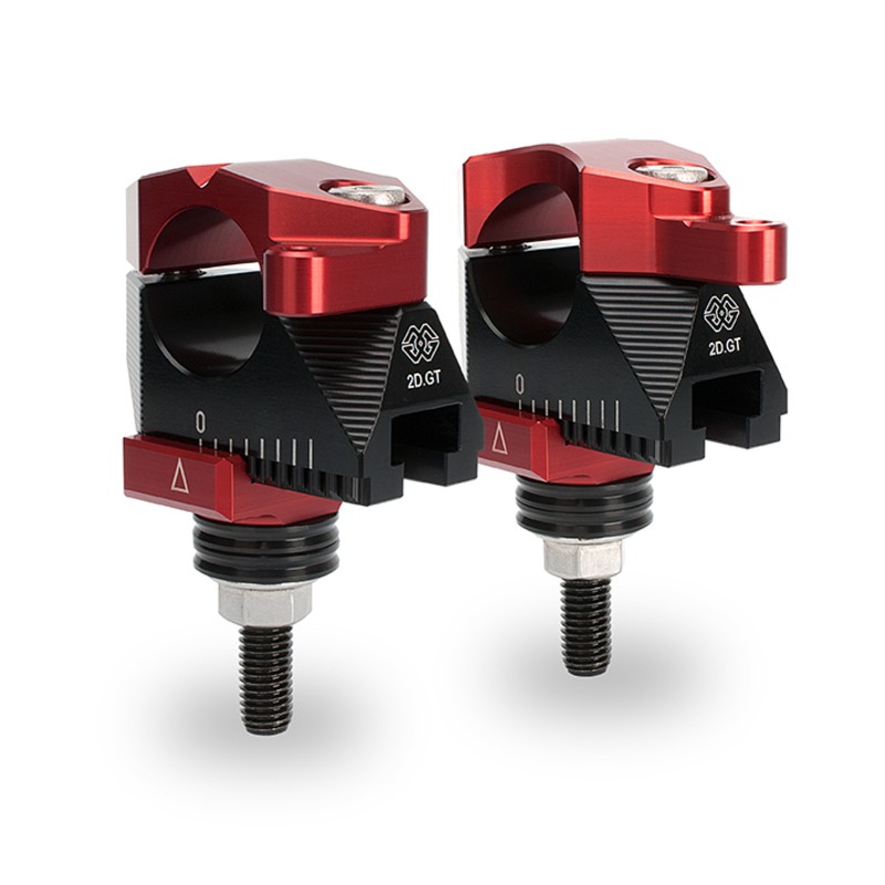 Pontets de guidon GILLES TOOLING 2DGT réglables noir/rouge Honda