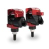 Pontets de guidon GILLES TOOLING 2DGT réglables noir/rouge Honda