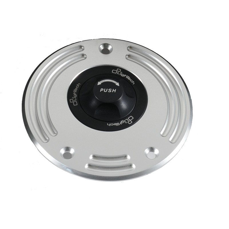 Bouchon de réservoir LIGHTECH noir/argent 1/4 tour Aprilia