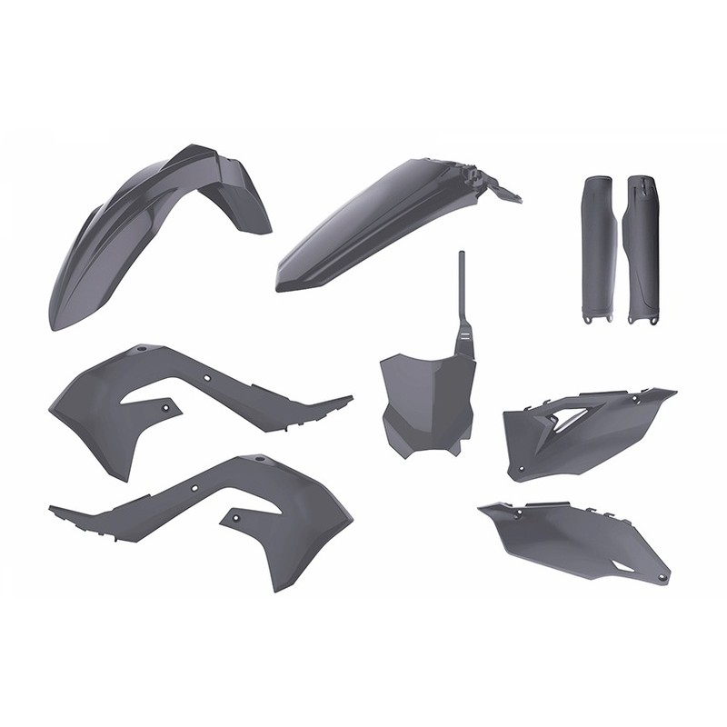 Kit plastique POLISPORT MX gris nardo Kawasaki KX450