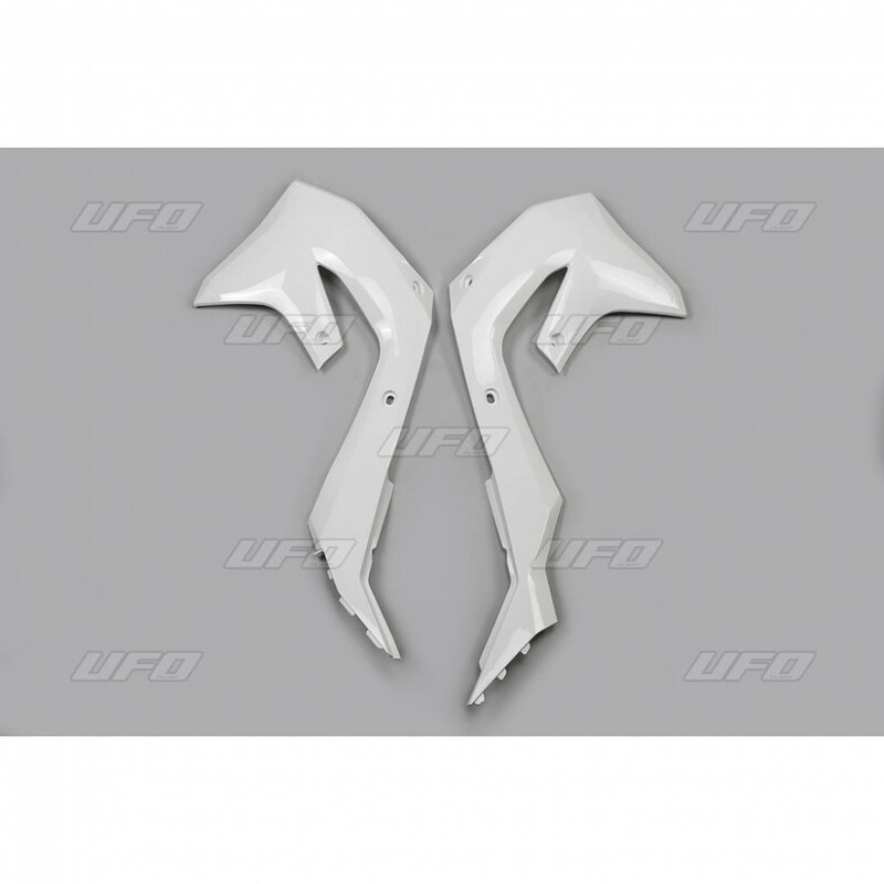 Ouïes de radiateur UFO blanc Kawasaki KX450