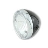 Phare SHIN YO 6 1/2" anneau chromé noir brillant