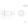Vis LIGHTECH M5 X 13 Type 1036 Ergal cobalt à l'unité