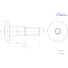 Vis LIGHTECH M6 X 25,5 Type 1008 Ergal cobalt à l'unité