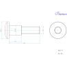 Vis LIGHTECH M6 X 25,5 Type 1013 Ergal noir à l'unité
