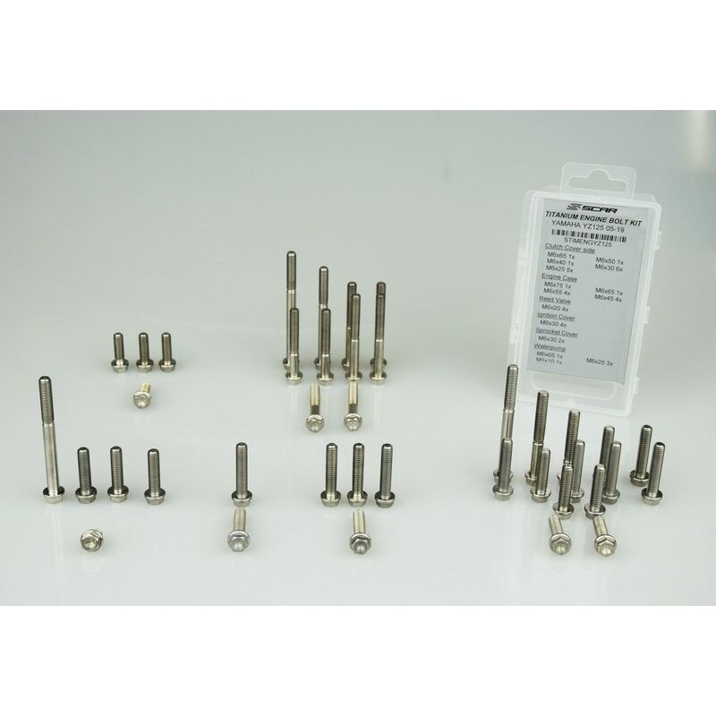 Kit vis moteur SCAR 48 vis titane Honda CRF450R
