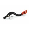 Pédale de frein ART Factory aluminium anodisé  noir/embout orange KTM/Husqvarna