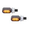 Clignotants LED CNC HIGHSIDER Little Bronx, titane, verre teinté, homologué E, paire