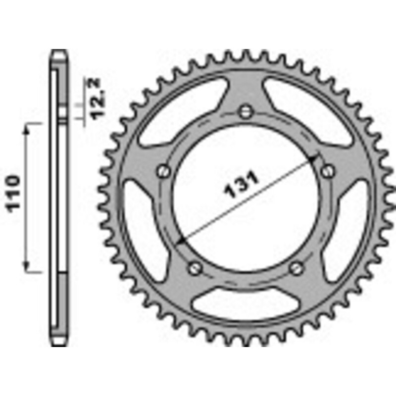 Couronne PBR Racing aluminium Ultra-Light 4585 - 525