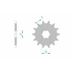 Pignon AFAM acier standard...