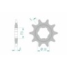Pignon AFAM acier standard 94306 - 520