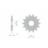 Pignon AFAM acier standard 94603 - 520