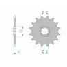 Pignon AFAM acier standard 94108 - 415