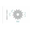 Pignon AFAM acier standard 49102 - 420
