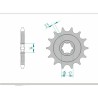 Pignon AFAM acier standard 24203 - 428