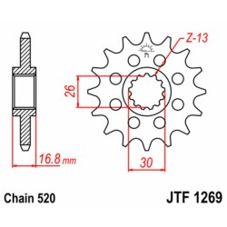 Pignon JT SPROCKETS acier...