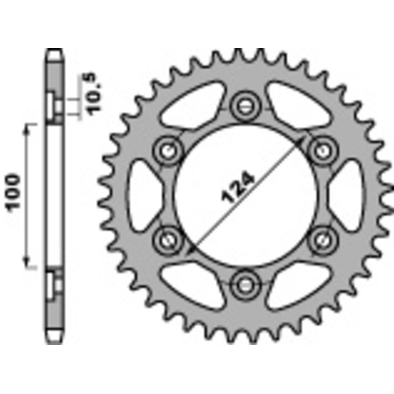 Couronne PBR acier standard 4366 - 525