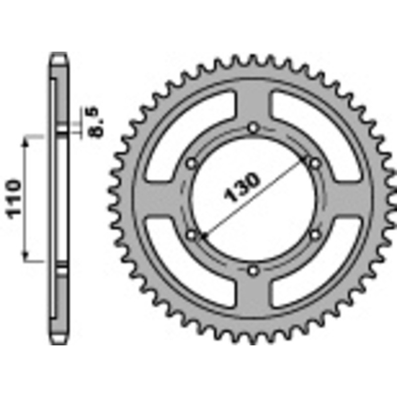 Couronne PBR acier standard 4372 - 428