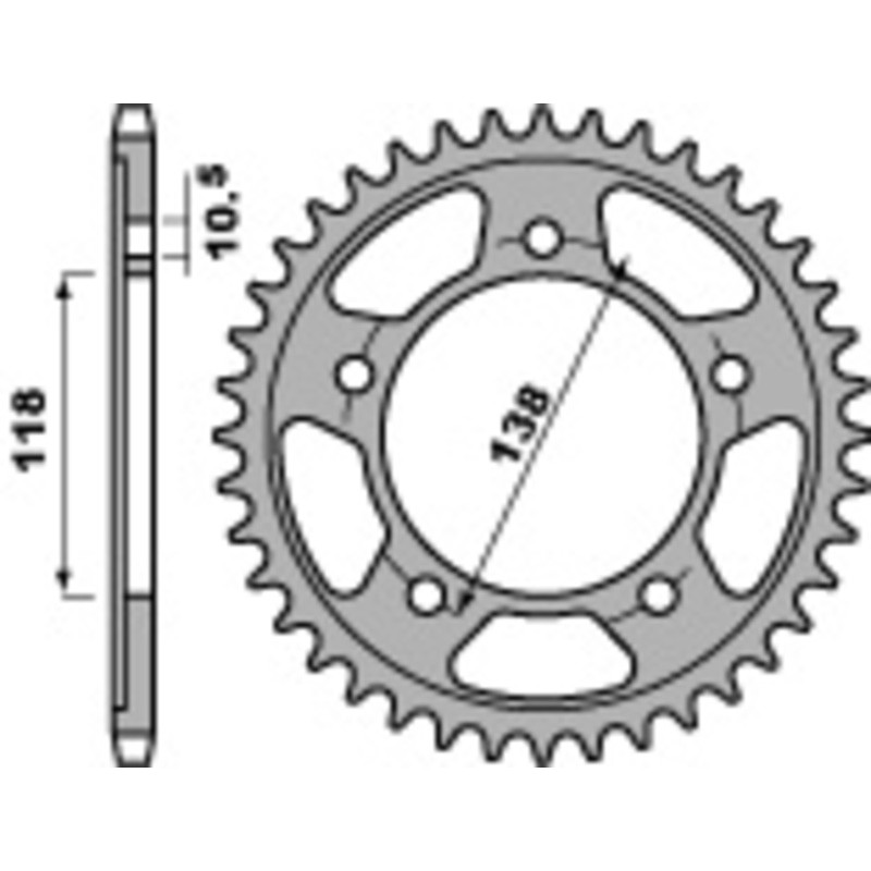 Couronne PBR acier standard 4343 - 525