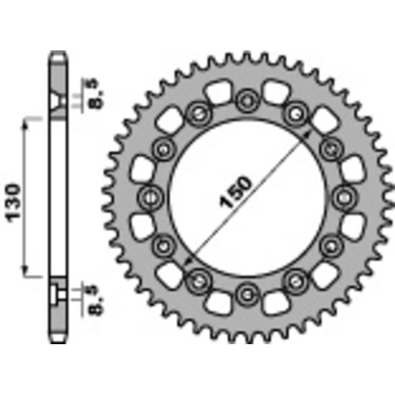 Couronne PBR acier standard 4308 - 520