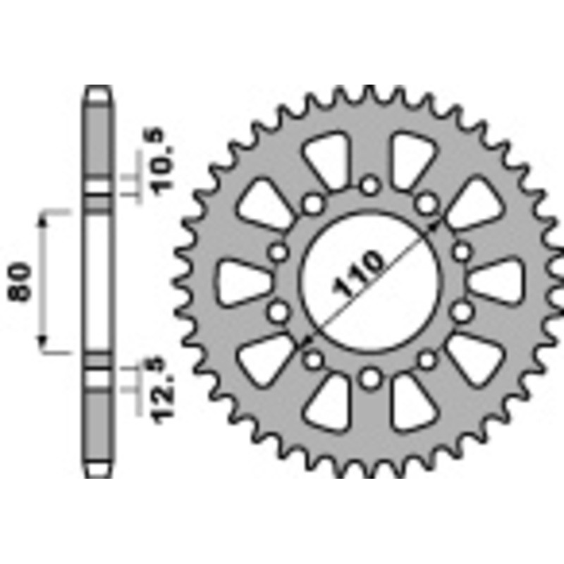 Couronne PBR acier standard 334S - 530