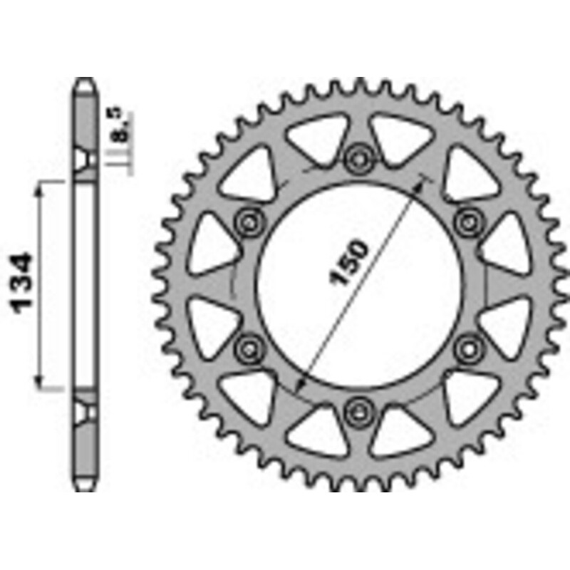 Couronne PBR aluminium Ultra-Light 489 - 525
