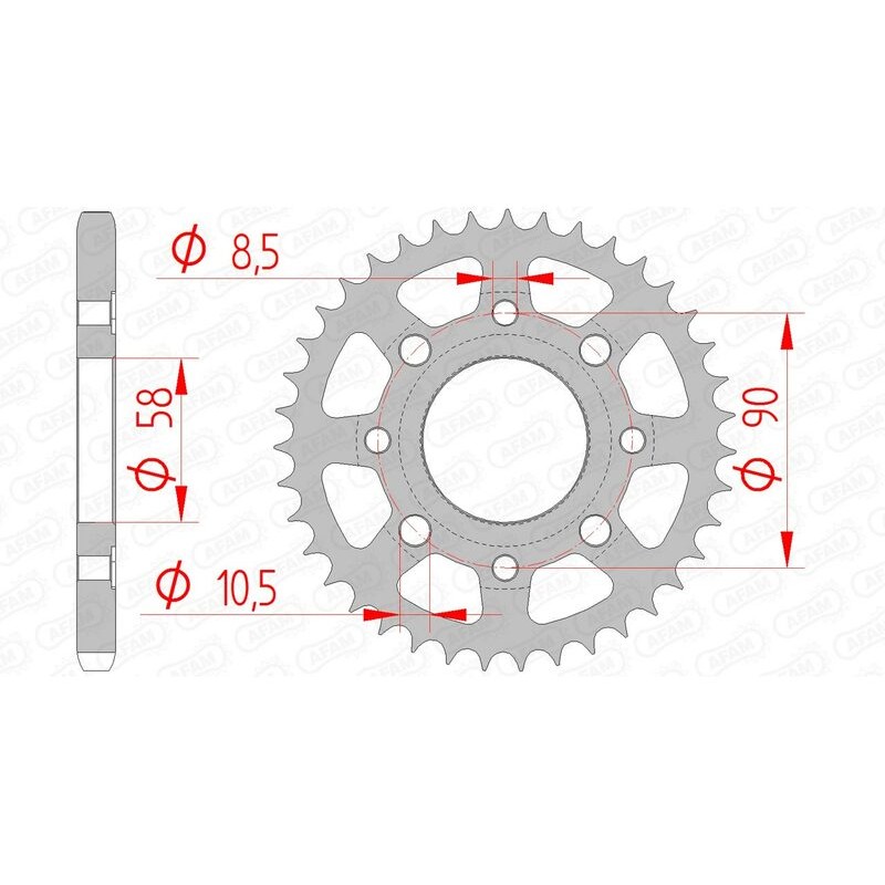 Couronne AFAM acier standard 10201 - 428