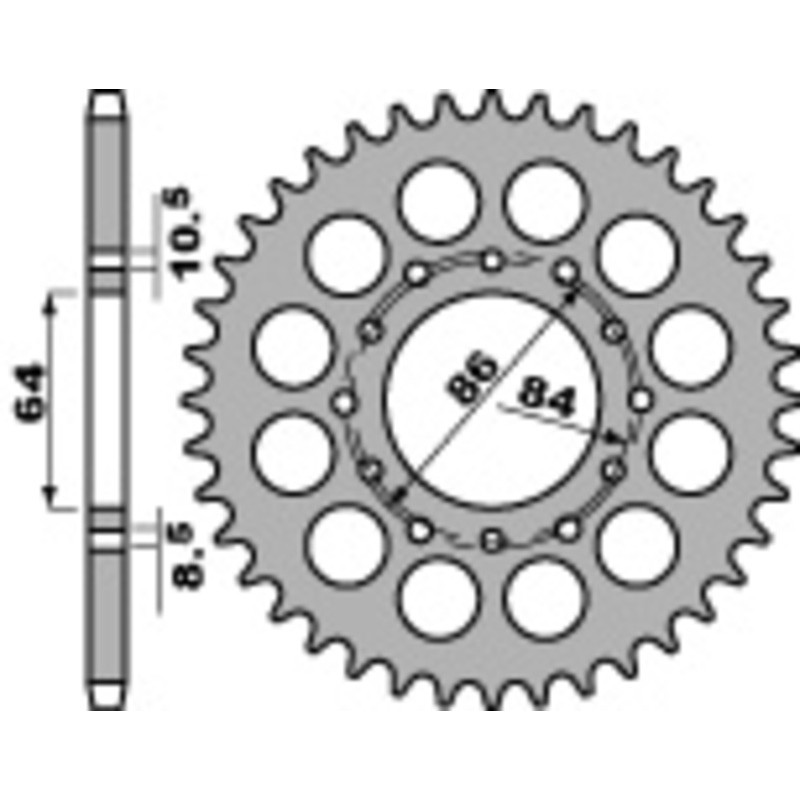 Couronne PBR acier standard 812 - 525
