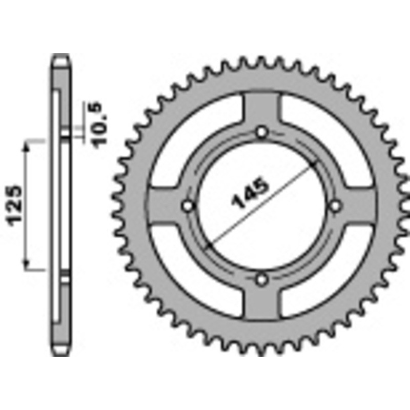 Couronne PBR acier standard 4482 - 428